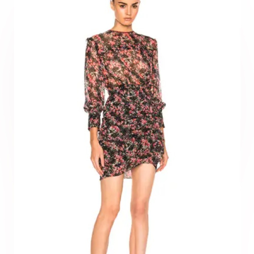 Isabel Marant Etoile Jirvina Floral Camo Print Mini Dress